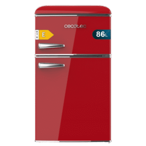 Bolero CoolMarket 2D Origin 86 Rot – Retro Mini Kühlschrank 86L
